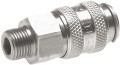 Coupler Type21 NW5 with Male Thread, Brass, Nickel plated