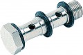 Banjo Double Stem, cyl. thread, with gaskets