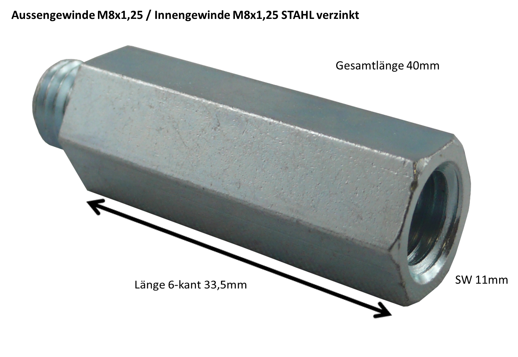 Reducing Nipples 40mms long, Grease Nipples Extension Male Thread
